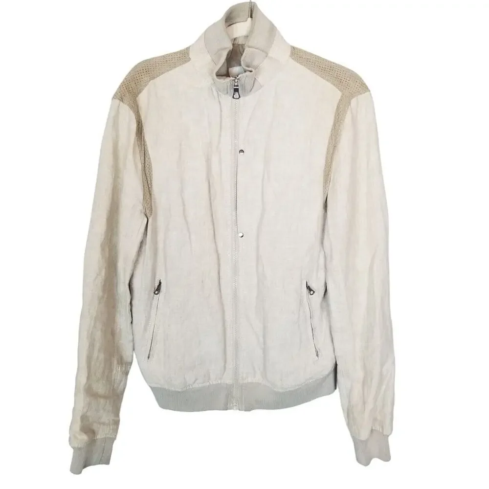 Zara Men's Full Zip Jacket Size M Snap Minimalist Preppy Weekend Vibes Casual